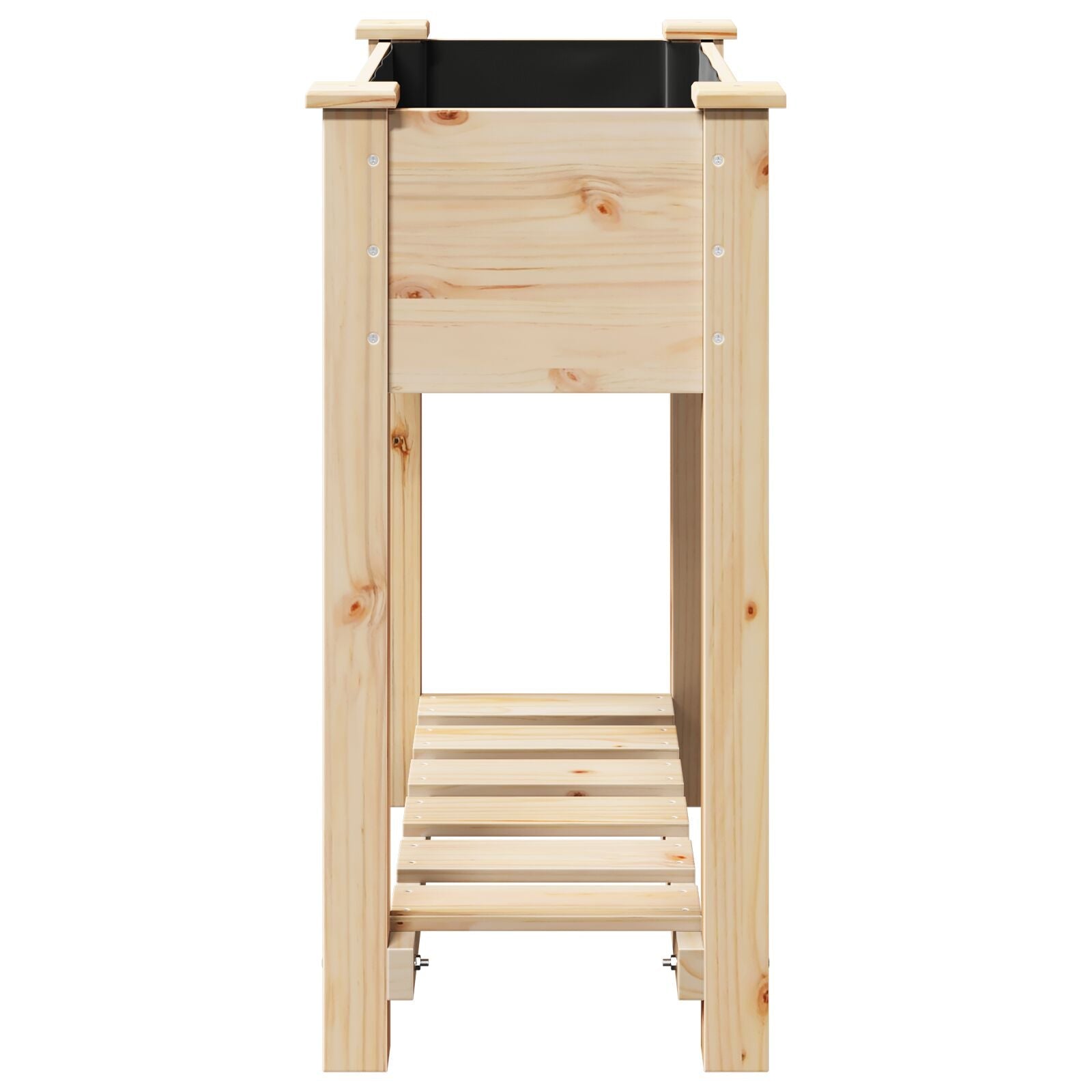 Plantador de Jardín con Estante 71x37x76 cm de Madera Maciza de Pino V0548 Vetonek