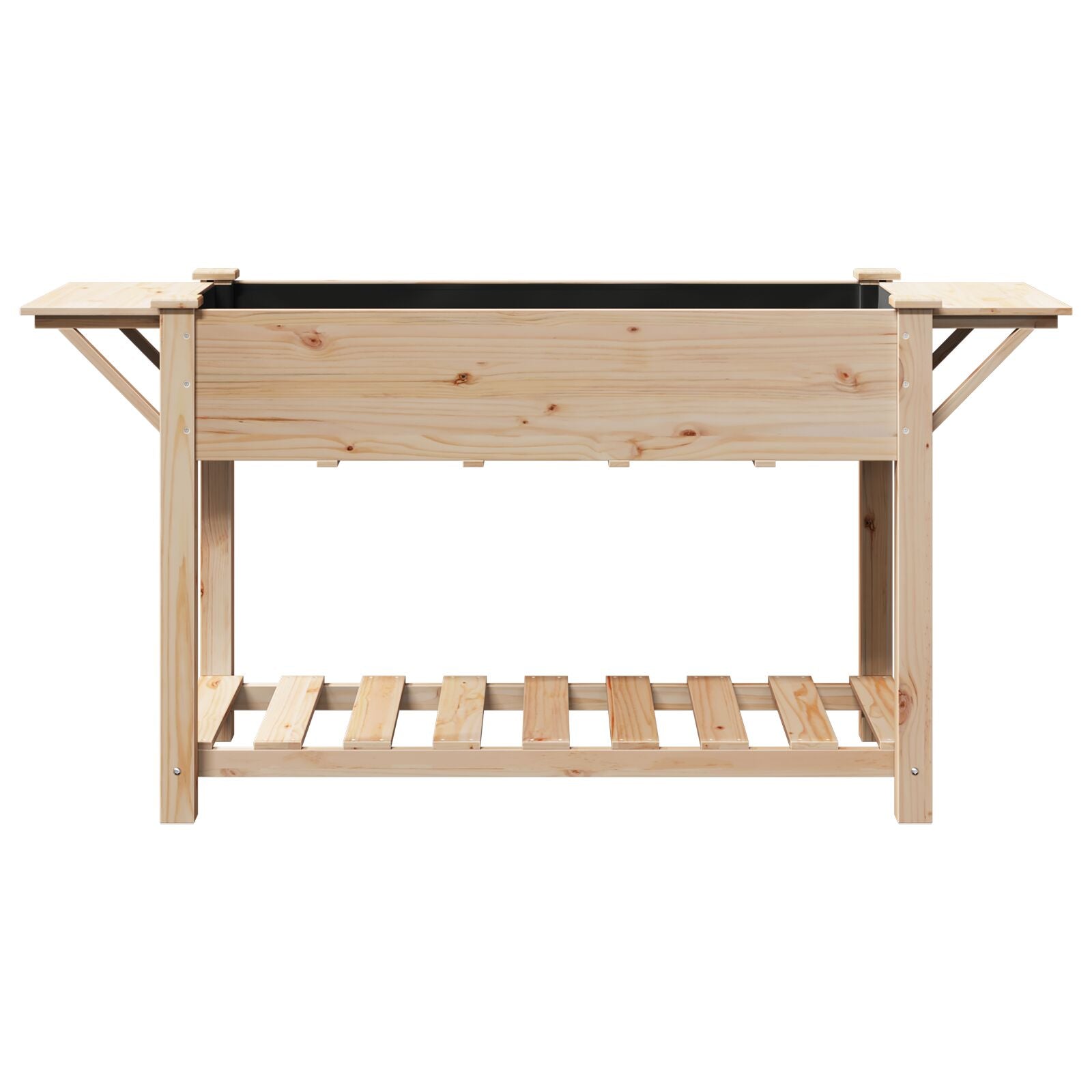 Macetero de Jardín con Estantes 155x59x76 cm de Madera Maciza de Pino V0630 Vetonek