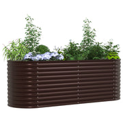 Huerto Elevado Marrón 240x80x81 cm Acero Galvanizado V3634 Vetonek