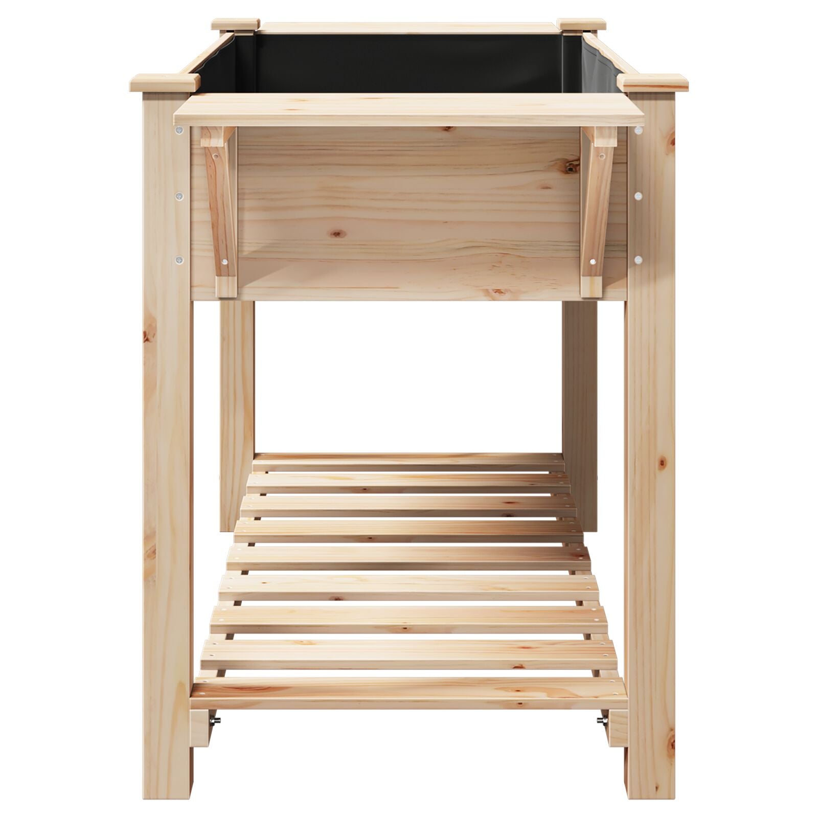 Macetero de Jardín con Estantes 155x59x76 cm de Madera Maciza de Pino V0630 Vetonek