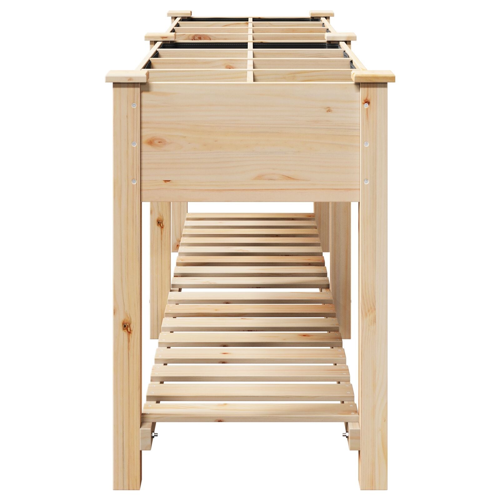 Jardín Planter con Rejillas 115x59x76 cm Madera Sólida de Pino V0685 Vetonek