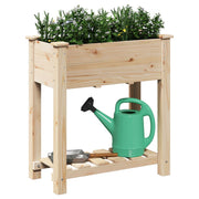 Plantador de Jardín con Estante 71x37x76 cm de Madera Maciza de Pino V0548 Vetonek