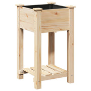 Plantador de Jardín con Estante 45x45x76 cm Madera Sólida de Pino V0647 Vetonek