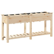 Jardín Planter de con Rejillas 161x43x76 cm Madera Sólida de Abeto V0692 Vetonek