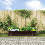 Huerto Elevado para el Jardín, Marrón, 240x80x44 cm, de Acero Galvanizado V3689 Vetonek
