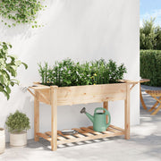 Macetero de Jardín con Estantes 155x59x76 cm de Madera Maciza de Pino V0630 Vetonek