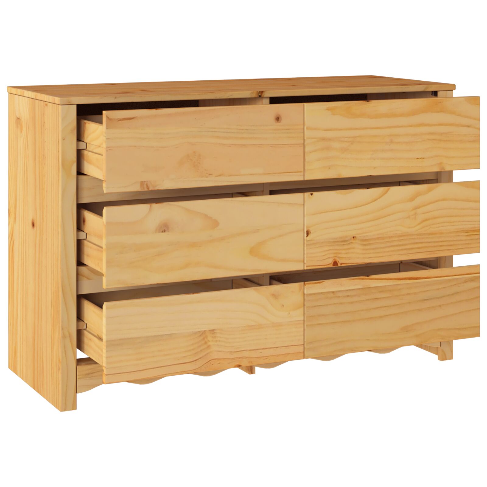 Commode "DRAMMEN" 111x43x73,5 cm Bois de Pin Massif V7064 Vetonek