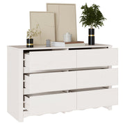 Commode ""DRAMMEN"" Blanc 111x43x73,5 cm Bois de pin massif V7071 Vetonek