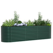 Huerto elevado Verde 320x80x81 cm de acero galvanizado V3528 Vetonek