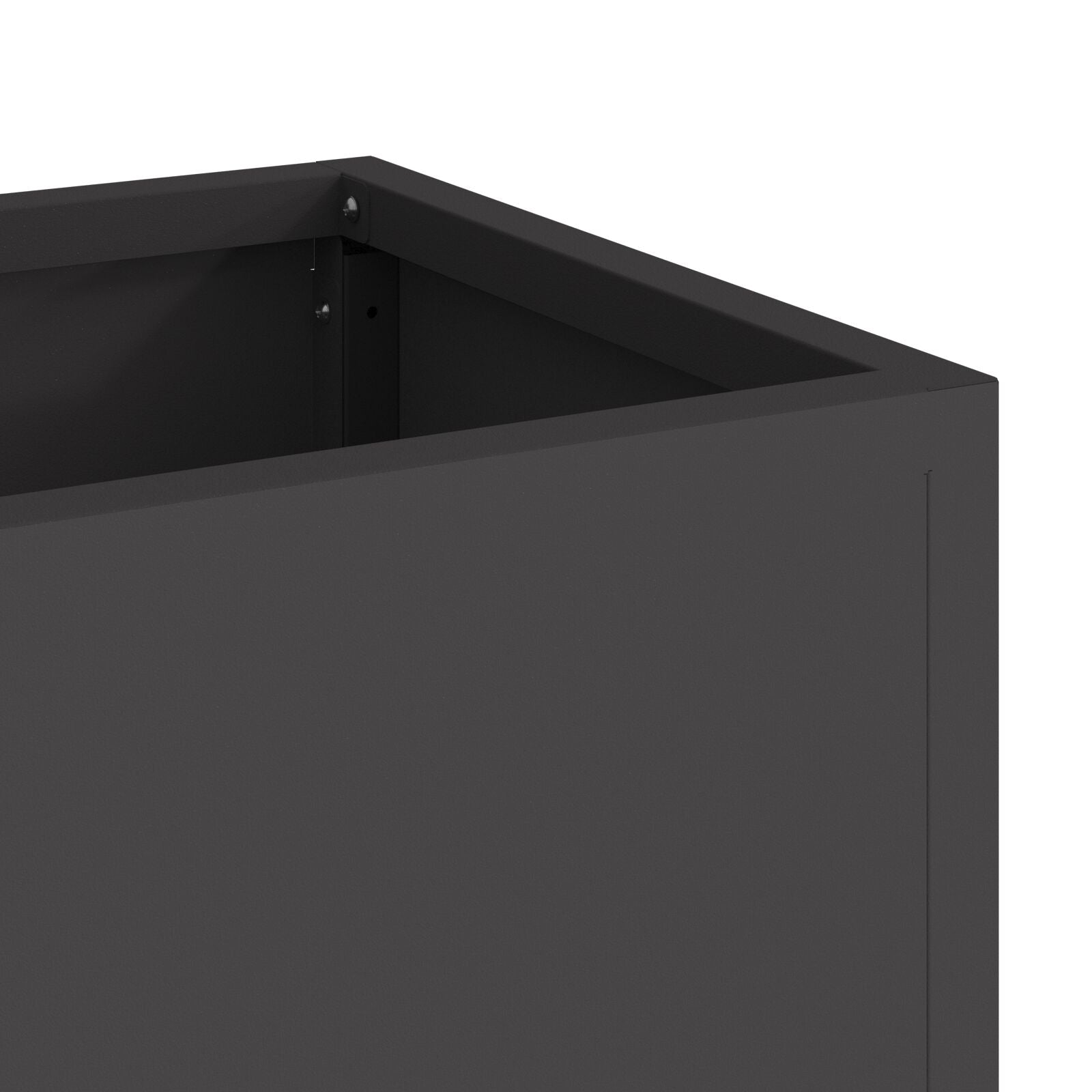 Huerto Elevado 100x26x82 cm Acero Negro V9647 Vetonek