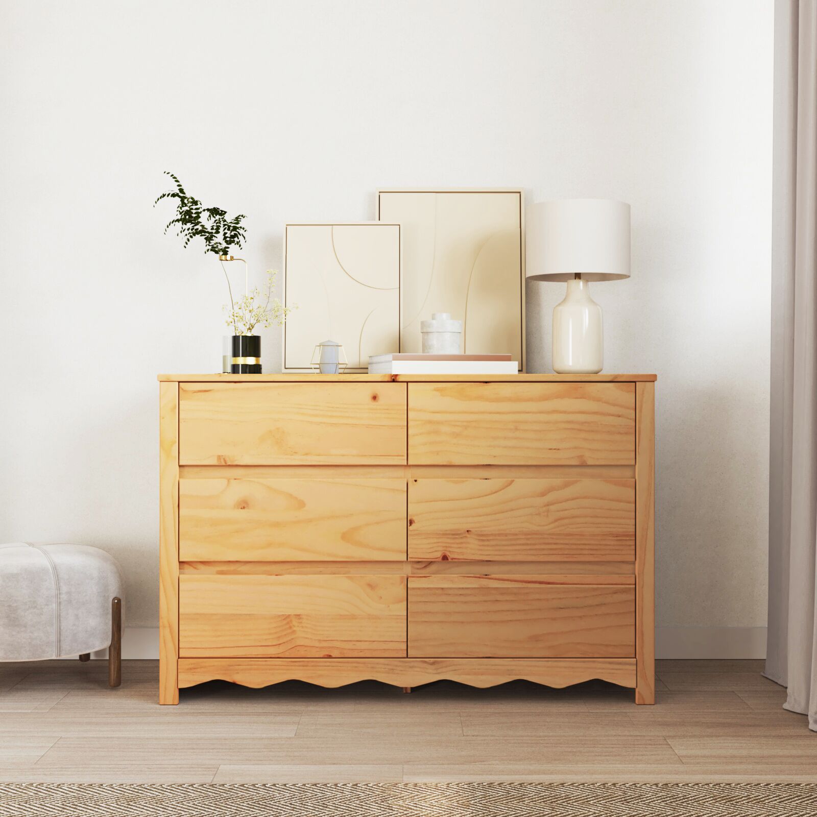 Commode "DRAMMEN" 111x43x73,5 cm Bois de Pin Massif V7064 Vetonek