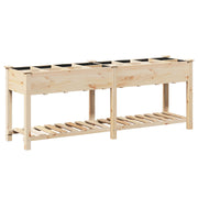 Macetero de Jardín con Rejillas 203x53x76 cm de Madera Maciza de Abeto V0708 Vetonek