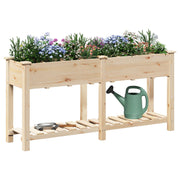 Jardín Planter de con Rejillas 161x43x76 cm Madera Sólida de Abeto V0692 Vetonek