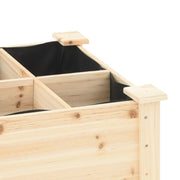 Macetero de Jardín con Rejillas 71x37x76 cm de Madera Sólida de Abeto V0678 Vetonek