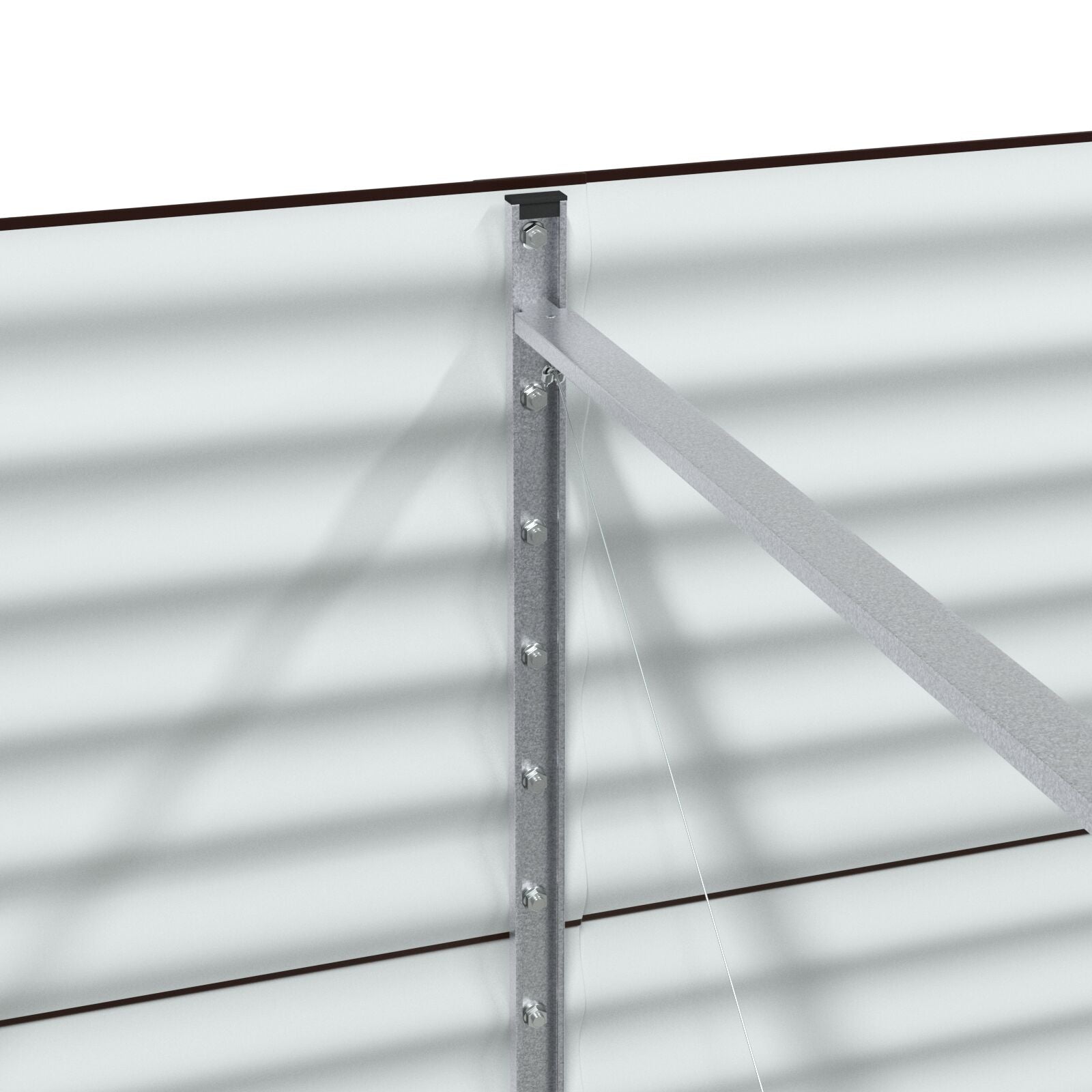 Huerto Elevado Marrón 240x80x81 cm Acero Galvanizado V3634 Vetonek