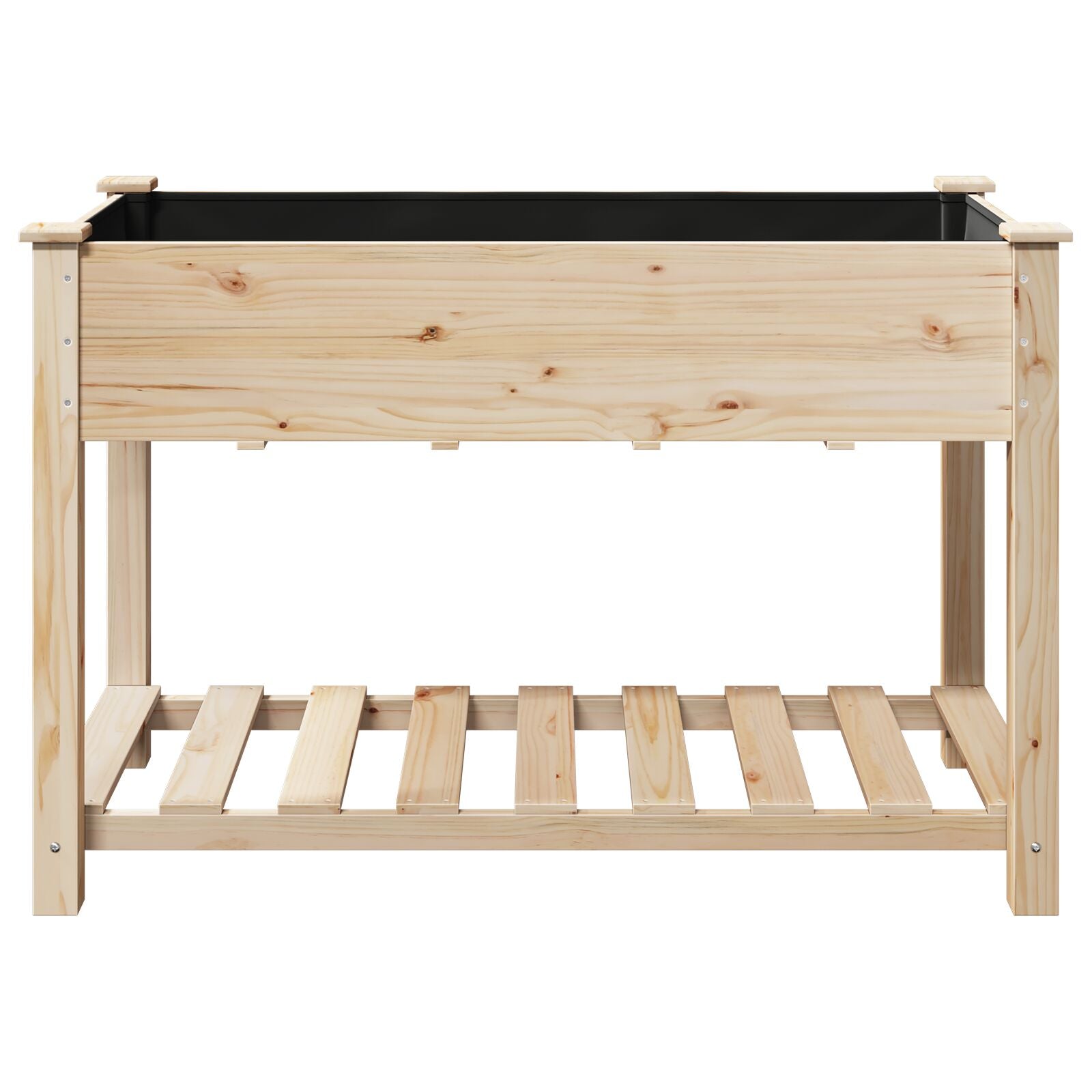 Jardín Planter con Estante 115x59x76 cm Madera Maciza de Abeto V0555 Vetonek