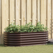 Huerto Elevado Marrón 160x80x44 cm de Acero Galvanizado V3696 Vetonek