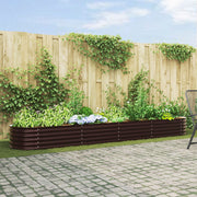 Huerto Elevado Marrón 400x80x44 cm de Acero Galvanizado V3665 Vetonek