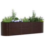 Huerto Elevado para Jardín Marrón 320x80x81 cm de Acero Galvanizado V3627 Vetonek