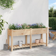 Jardín Planter de con Rejillas 161x43x76 cm Madera Sólida de Abeto V0692 Vetonek
