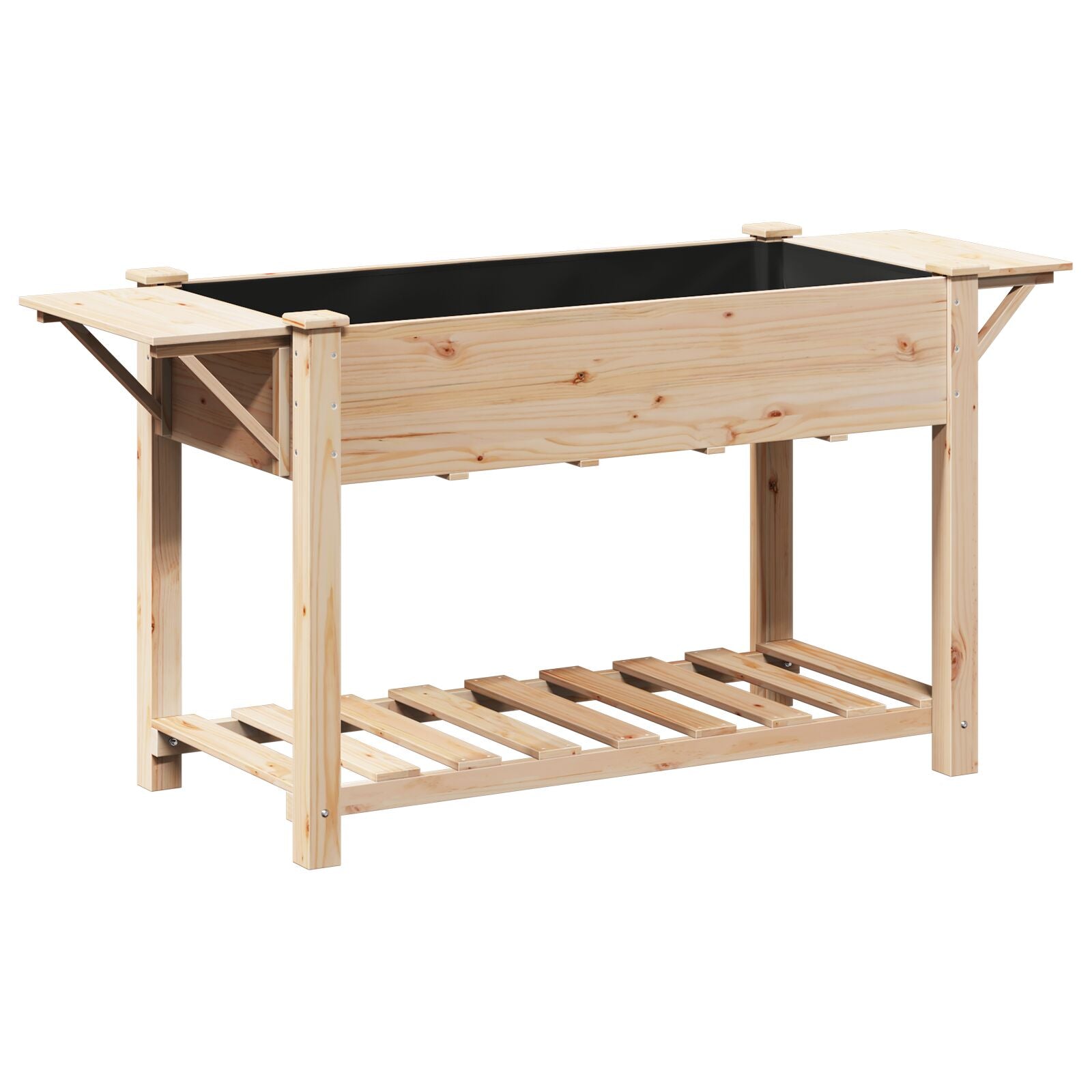 Macetero de Jardín con Estantes 155x59x76 cm de Madera Maciza de Pino V0630 Vetonek