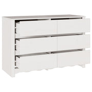 Commode ""DRAMMEN"" Blanc 111x43x73,5 cm Bois de pin massif V7071 Vetonek