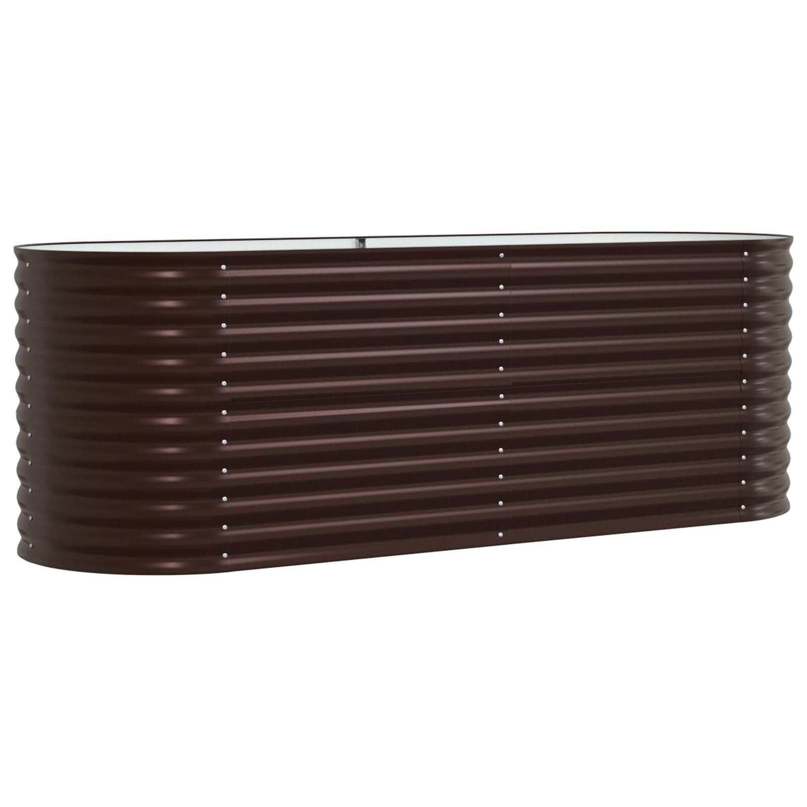 Huerto Elevado Marrón 240x80x81 cm Acero Galvanizado V3634 Vetonek
