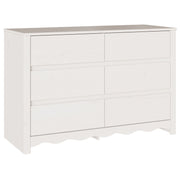 Commode ""DRAMMEN"" Blanc 111x43x73,5 cm Bois de pin massif V7071 Vetonek