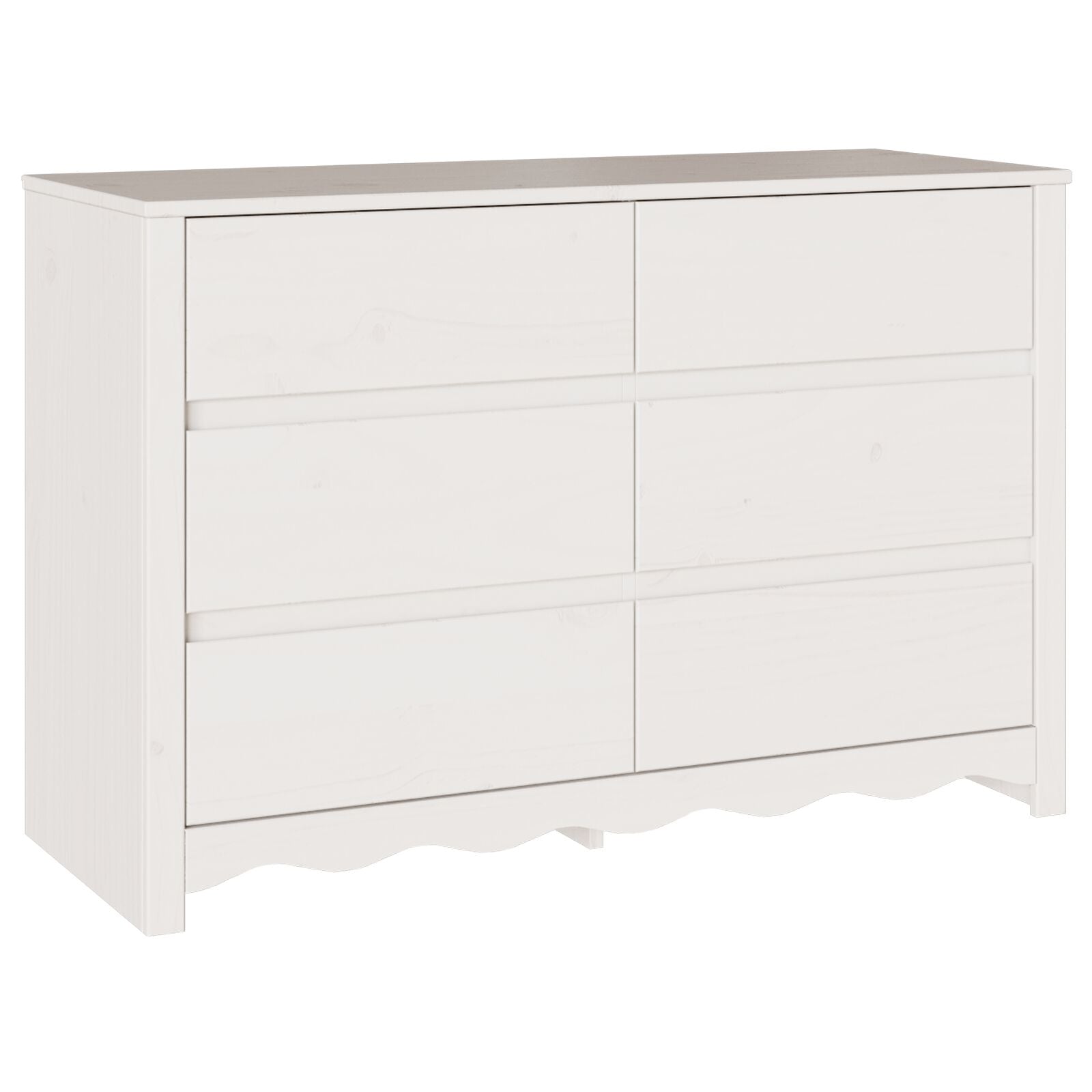 Commode ""DRAMMEN"" Blanc 111x43x73,5 cm Bois de pin massif V7071 Vetonek