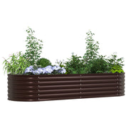 Huerto Elevado para el Jardín, Marrón, 240x80x44 cm, de Acero Galvanizado V3689 Vetonek