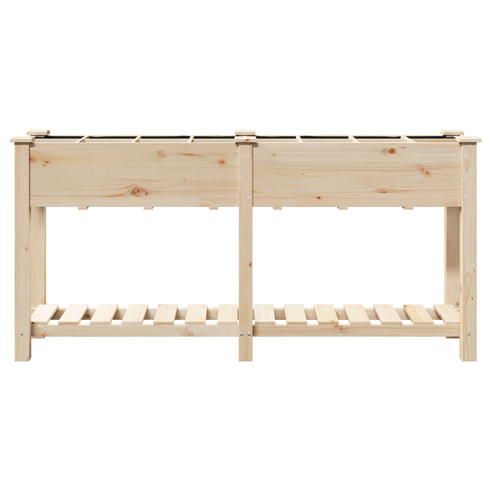 Jardín Planter de con Rejillas 161x43x76 cm Madera Sólida de Abeto V0692 Vetonek