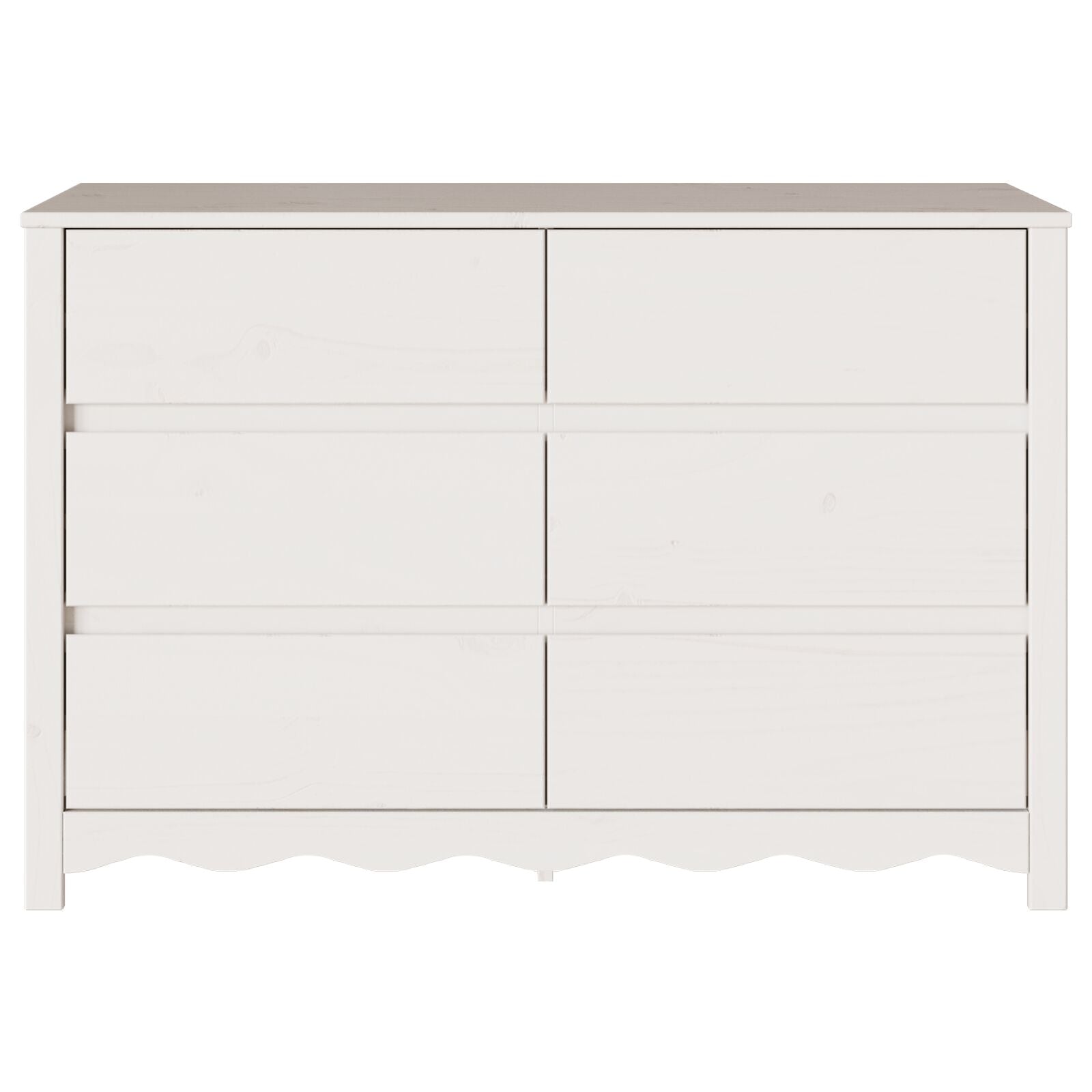 Commode ""DRAMMEN"" Blanc 111x43x73,5 cm Bois de pin massif V7071 Vetonek