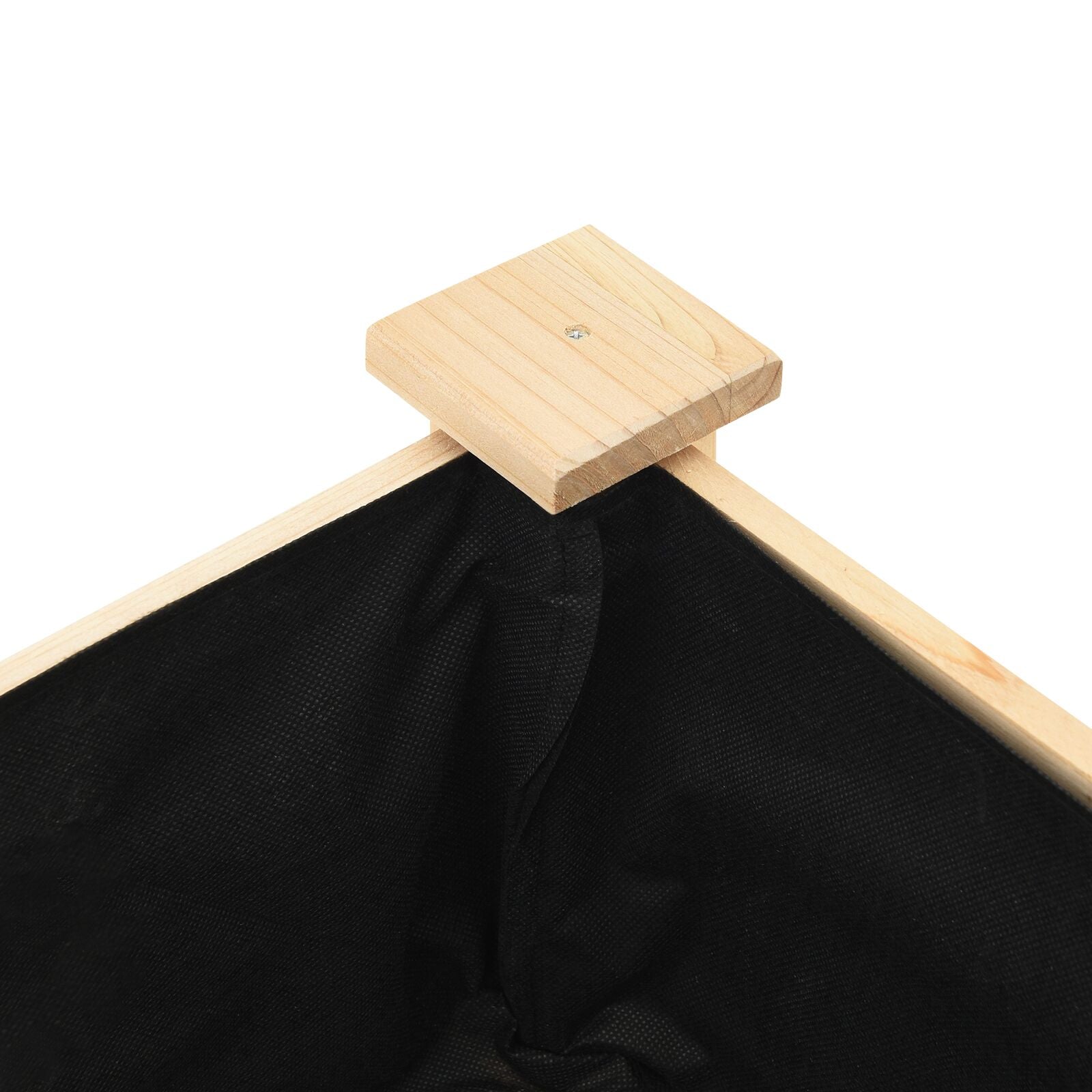 Macetero de jardín con estante 90x90x76 cm de madera maciza de abeto V0661 Vetonek