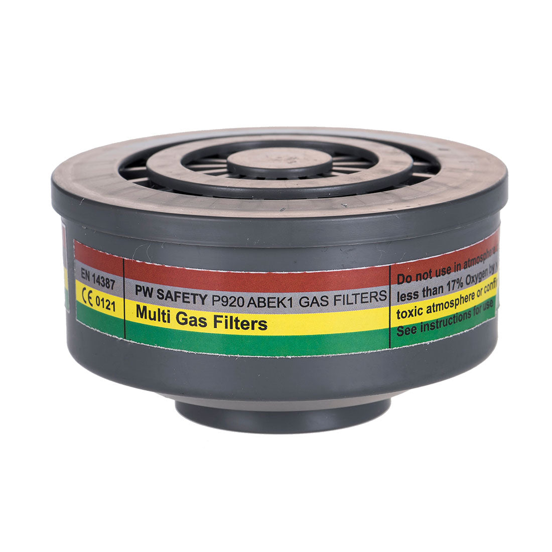 Filtro de Gases ABEK1 con Conexión de Rosca Especial (Pack de 4) Vetonek