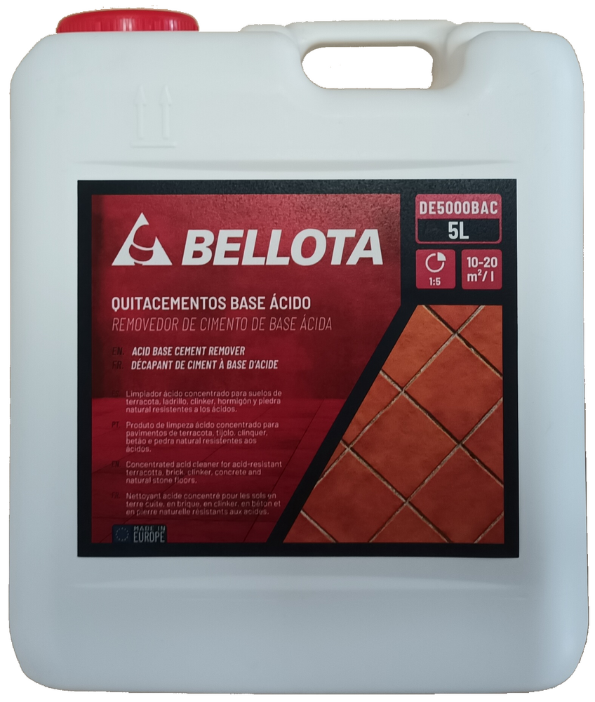 Quitacementos base ácido Bellota, gama de envases