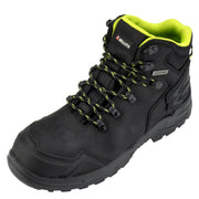 Bota Bellota Duty S7S negra, vista frontal con refuerzo SC
