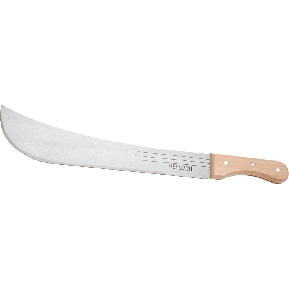 Machete Bellota 350PMM de hoja curva con mango de madera, vista general