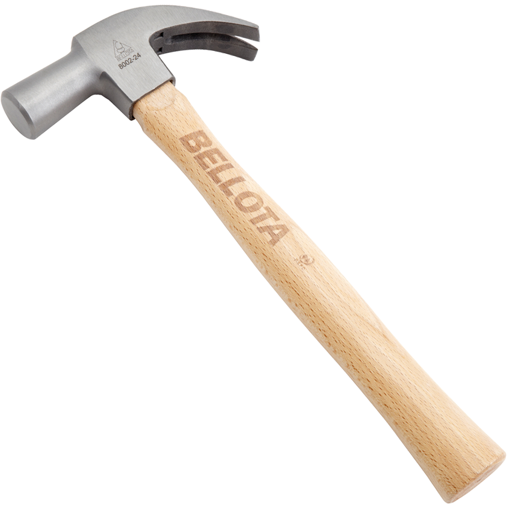 Martillo de carpintero Bellota 8002 con mango de madera de haya