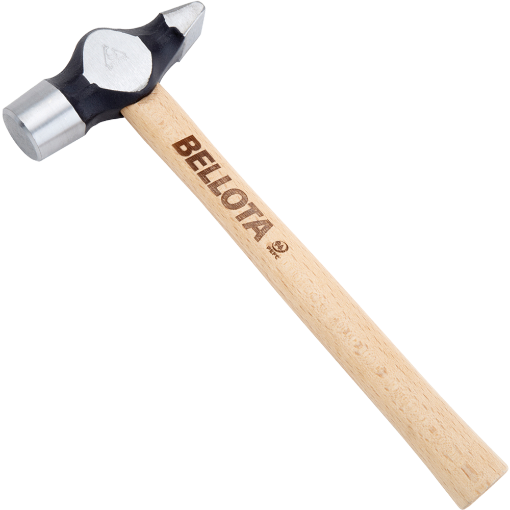 Martillo de mecánico de peña Bellota 8009 con mango de madera de haya