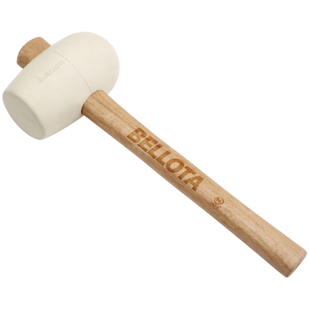 Maceta de goma blanca Bellota 8054 con mango de madera