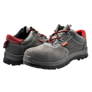 Zapato de seguridad Bellota Classic 72305 S1P de serraje gris, vista lateral