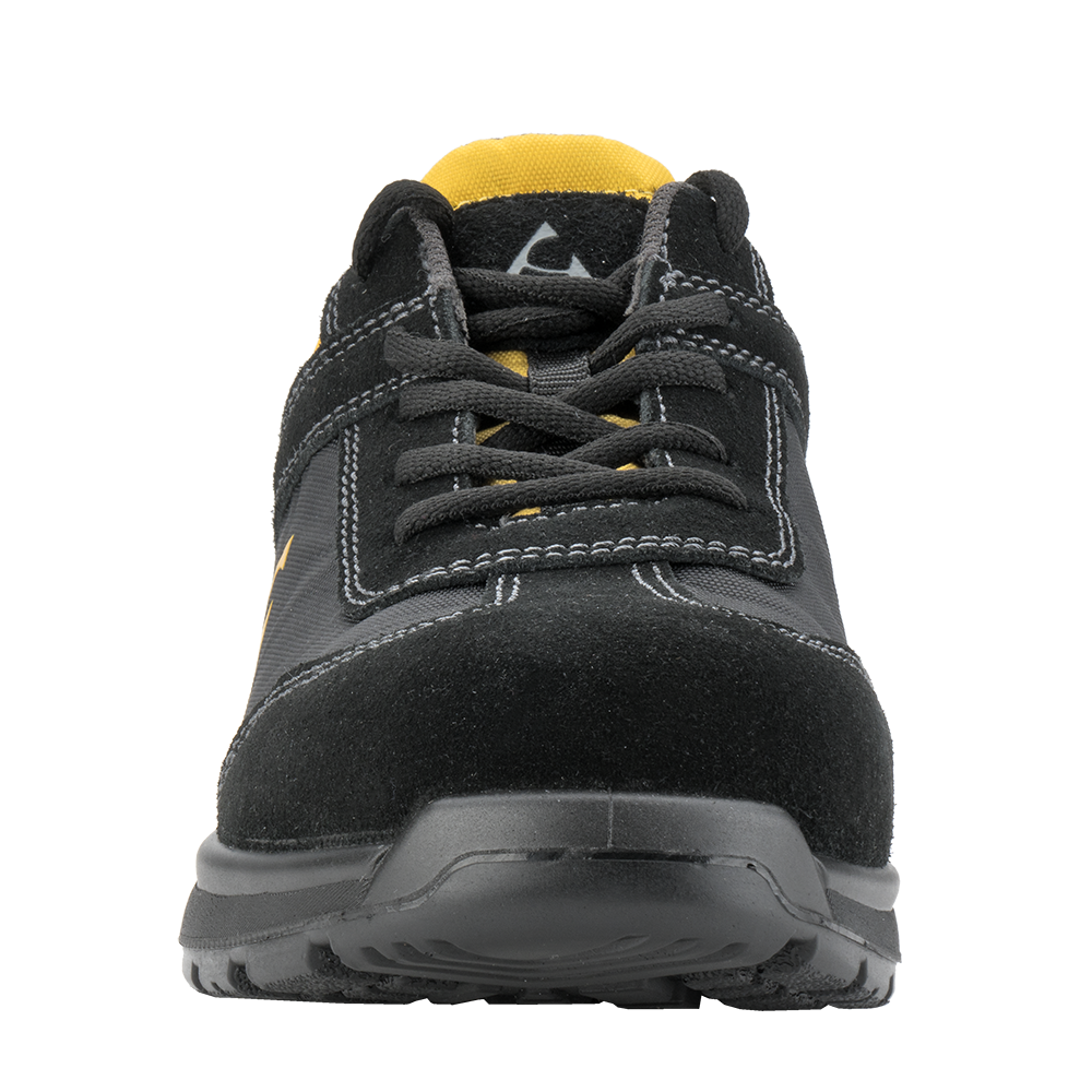 Zapato de seguridad Bellota Volta S1P, vista frontal de la puntera