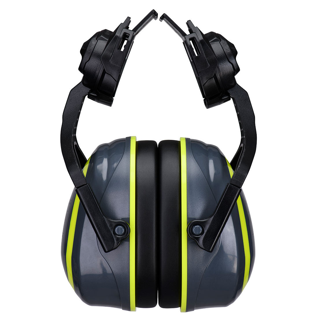 Orejera HV Extreme Ear Defenders Medium Clip-On Metal Free Gris/Amarillo - Portwest PW04