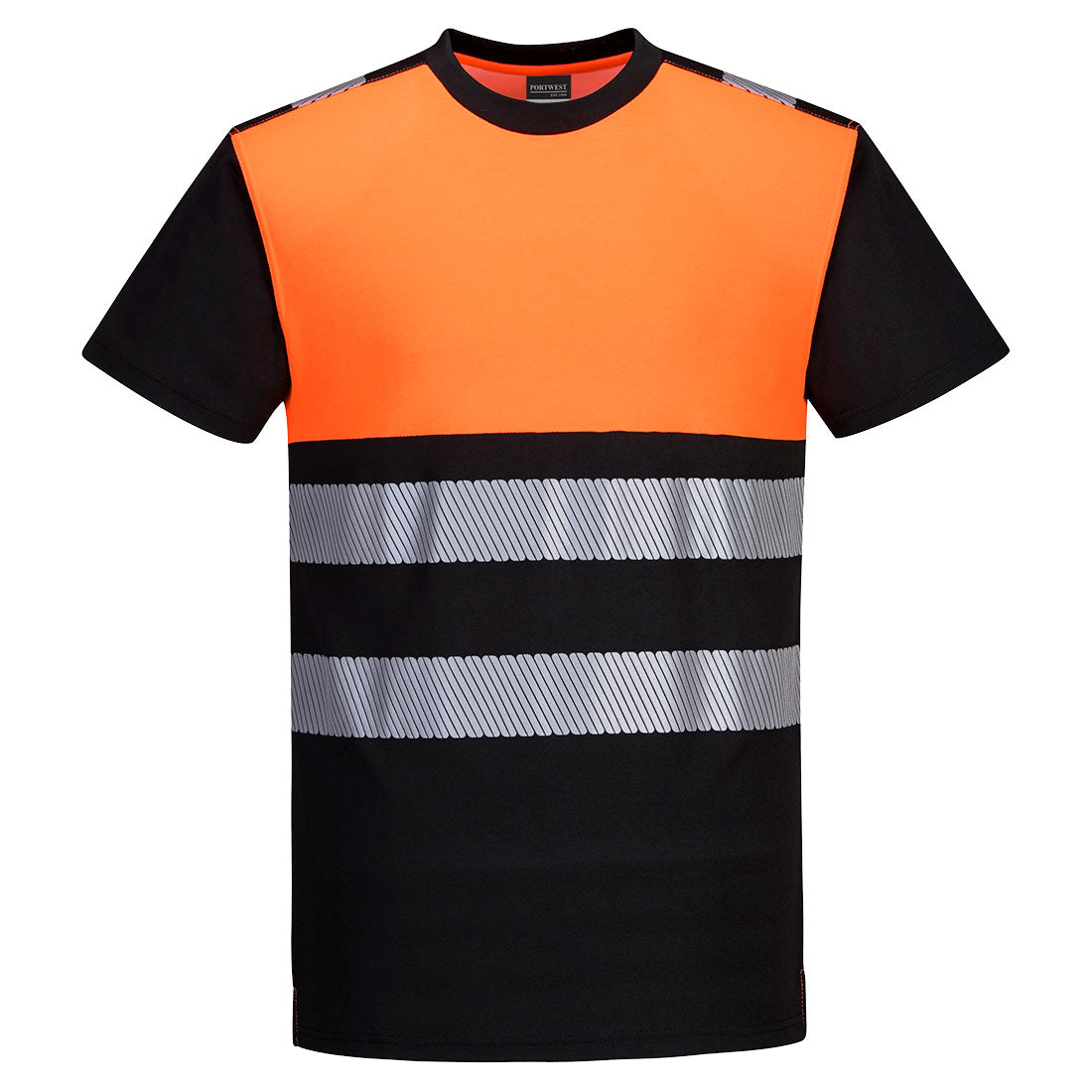 Camiseta PW3 de alta visibilidad, clase 1 Negro/Naranja - Portwest PW311
