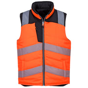 Chaleco de calor reversible PW3 de alta visibilidad Naranja/Negro - Portwest PW374