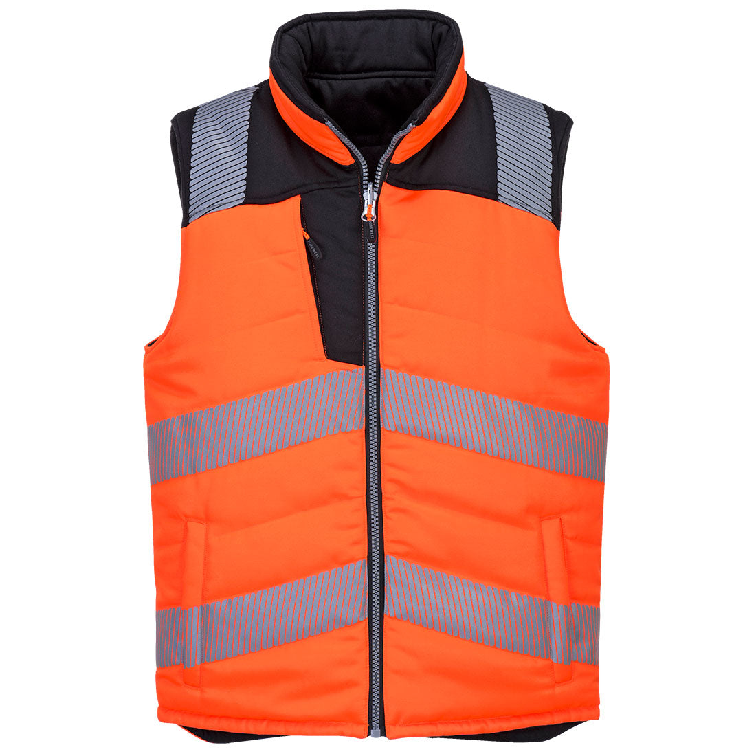 Chaleco de calor reversible PW3 de alta visibilidad Naranja/Negro - Portwest PW374