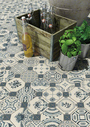 Salón con baldosa rústica decorada Piacenza Bobbio - Vetonek