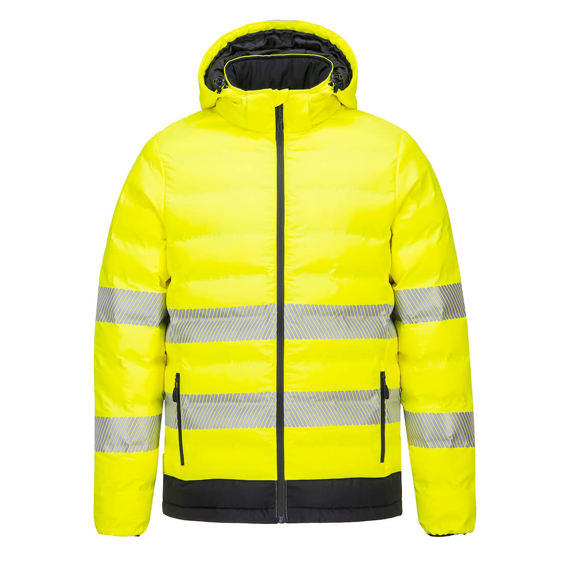 Chaqueta calefactada de alta visibilidad Ultrasonic Heated Tunnel Amarillo/Negro - Portwest S548