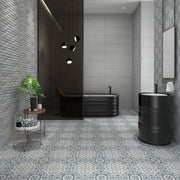 Salle de bain avec sol de carreau hydraulique Málaga