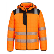 Chaqueta PW3 Hi-Vis Square Baffle Naranja/Negro - Portwest T165